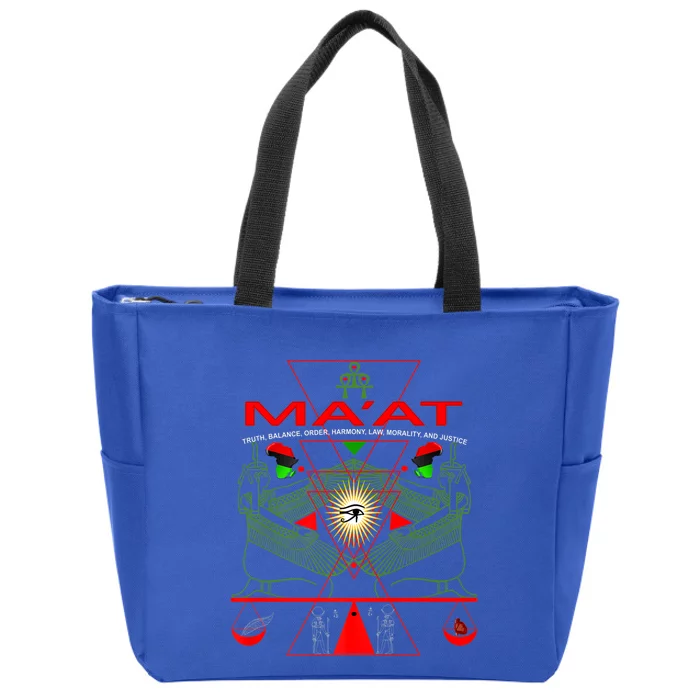 Ma'at Maat Sacred Geometry Science Egyptian Gift Art Gift Zip Tote Bag