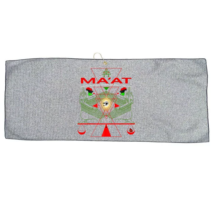 Ma'at Maat Sacred Geometry Science Egyptian Gift Art Gift Large Microfiber Waffle Golf Towel