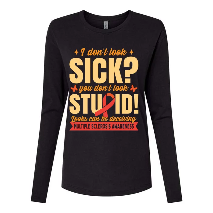 Ms Multiple Sclerosis Awareness Funny Gift Womens Cotton Relaxed Long Sleeve T-Shirt