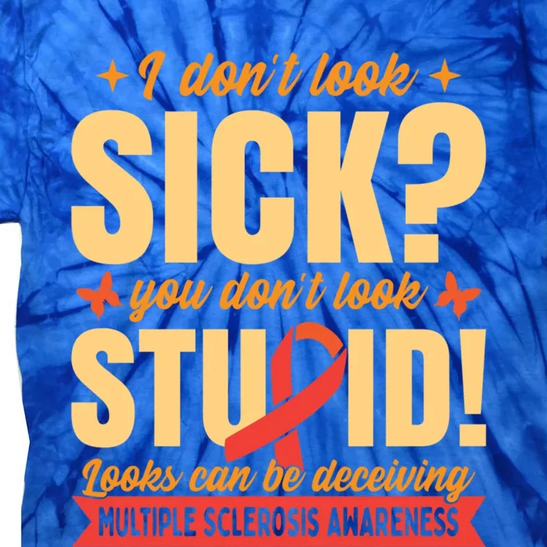 Ms Multiple Sclerosis Awareness Funny Gift Tie-Dye T-Shirt