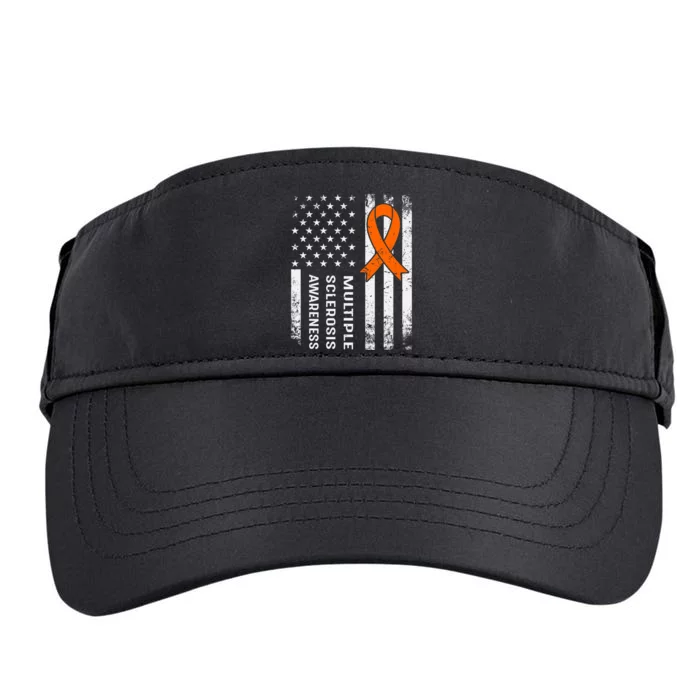 MS Multiple Sclerosis Awareness Orange Ribbon Adult Drive Performance Visor