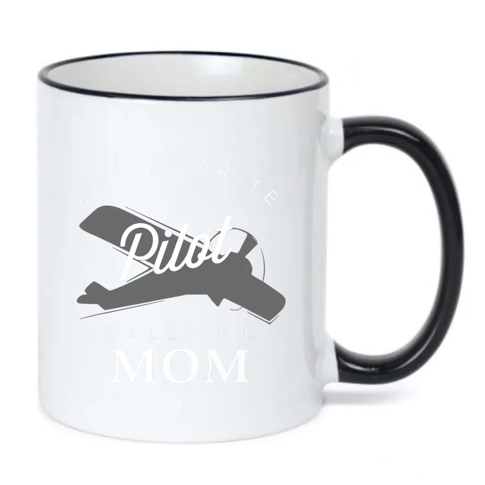 Mom Mother Son Daughter Airplane Pilot BirthDay Black Color Changing Mug