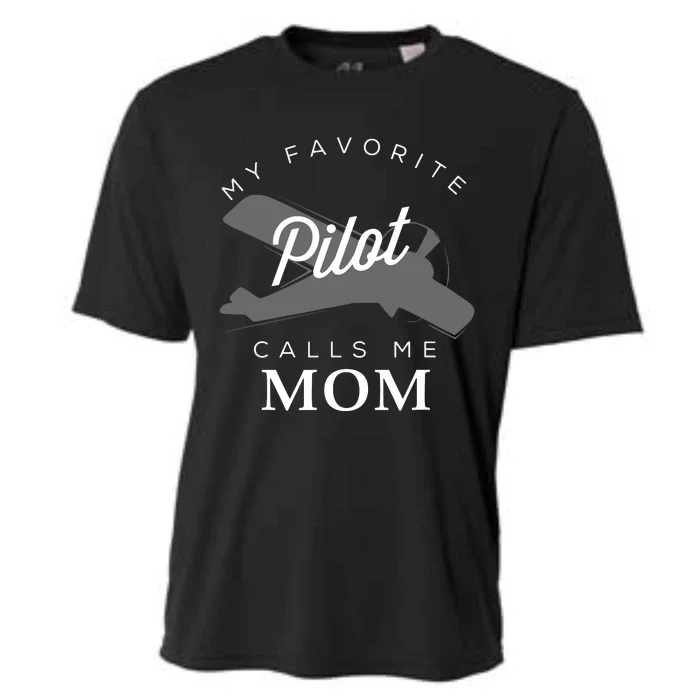 Mom Mother Son Daughter Airplane Pilot BirthDay Cooling Performance Crew T-Shirt