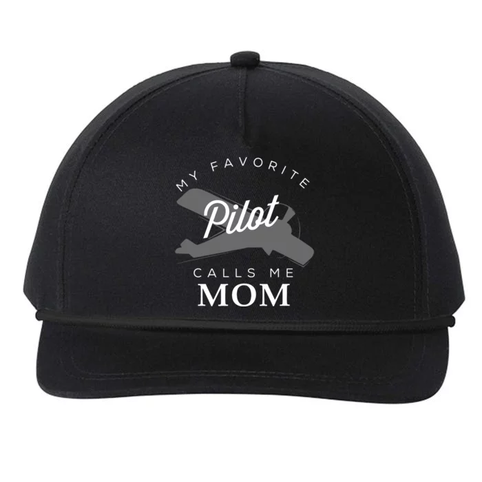 Mom Mother Son Daughter Airplane Pilot BirthDay Snapback Five-Panel Rope Hat