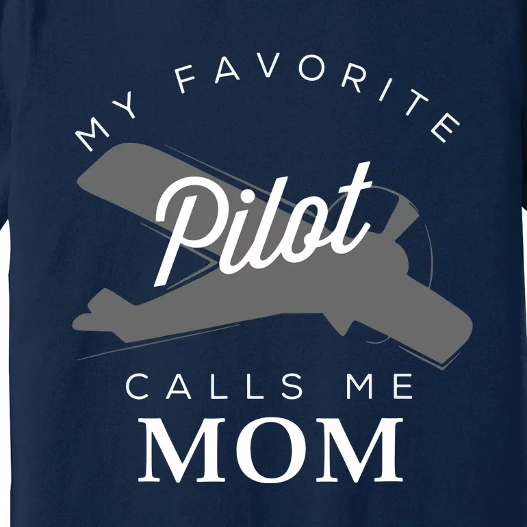 Mom Mother Son Daughter Airplane Pilot BirthDay Premium T-Shirt