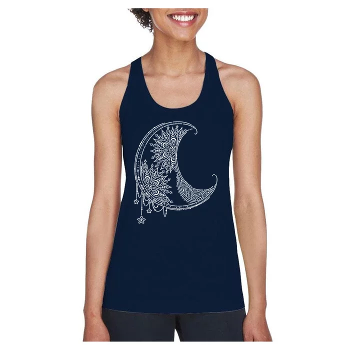 Magic Moon | Star Moon Mandala Women's Racerback Tank