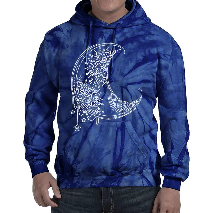 Magic Moon | Star Moon Mandala Tie Dye Hoodie