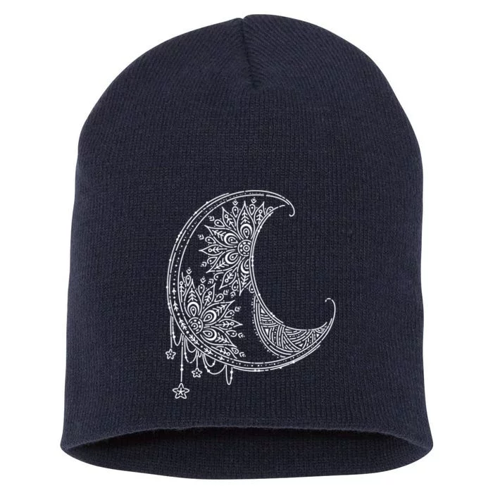 Magic Moon | Star Moon Mandala Short Acrylic Beanie