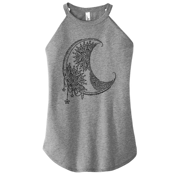 Magic Moon | Star Moon Mandala Women’s Perfect Tri Rocker Tank