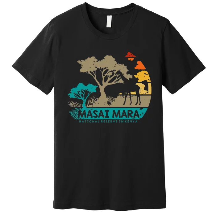 Masai Mara Safari National Reserve Kenya Serengeti Wildlife Premium T-Shirt