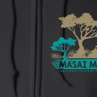 Masai Mara Safari National Reserve Kenya Serengeti Wildlife Full Zip Hoodie