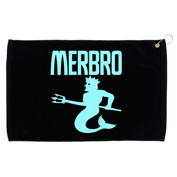 Majestic Merbro Swimming Merman Design Grommeted Golf Towel