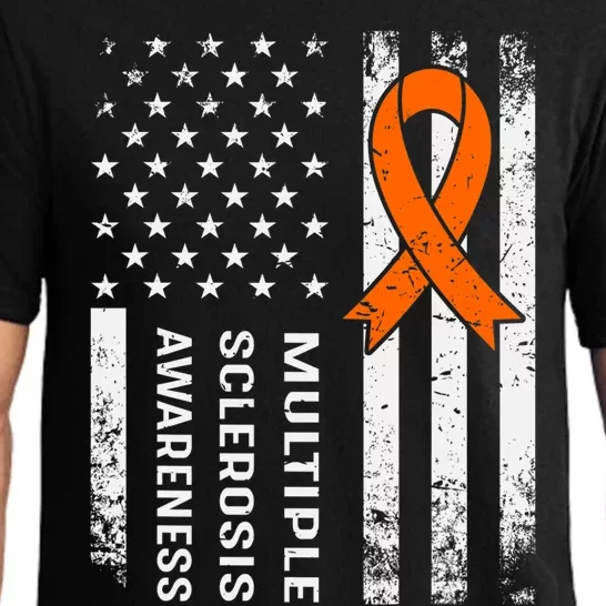 MS Multiple Sclerosis Awareness Orange Ribbon Pajama Set