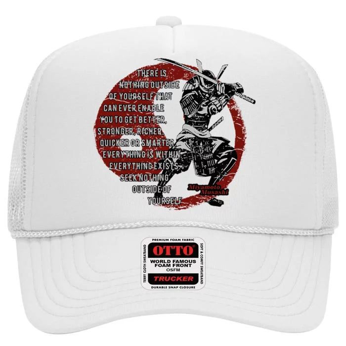 Miyamoto Musashi Samurai Ronin High Crown Mesh Trucker Hat