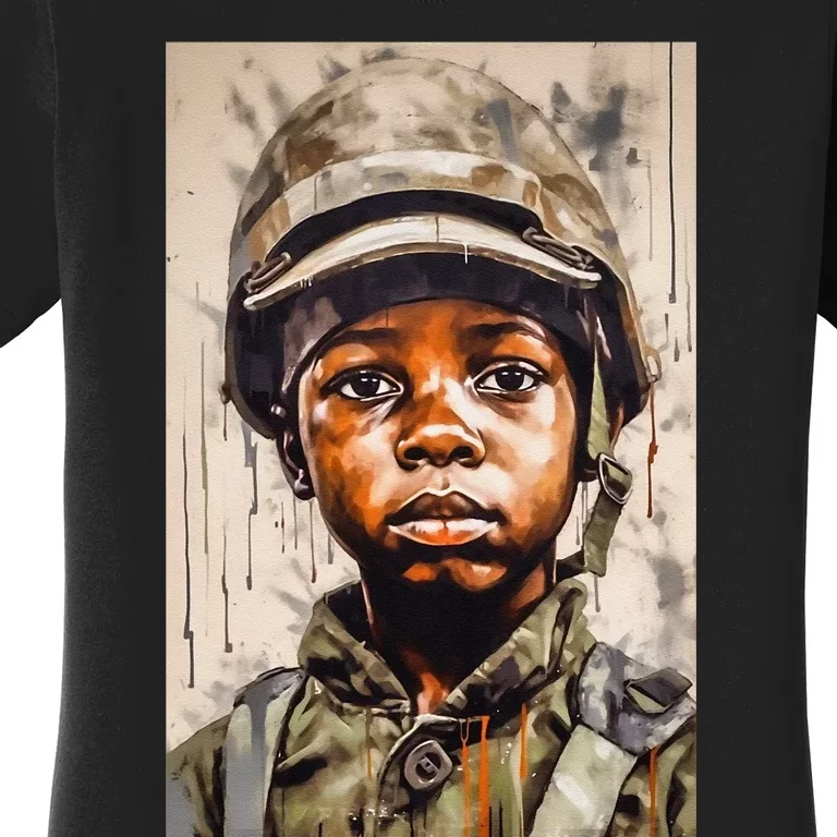 Military Minded Street Soldier Urban Warrior Black Women's T-Shirt