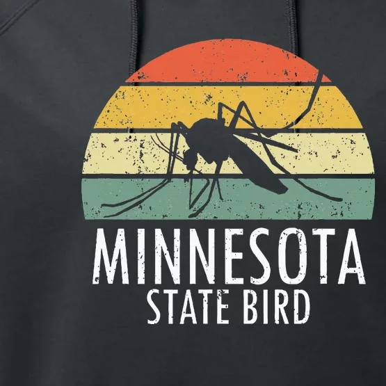 Minnesota Mosquito State Bird Funny Camping Outdoors Performance Fleece Hoodie