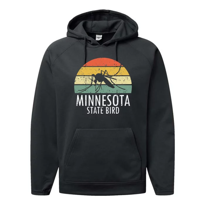 Minnesota Mosquito State Bird Funny Camping Outdoors Performance Fleece Hoodie