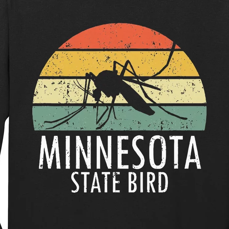 Minnesota Mosquito State Bird Funny Camping Outdoors Tall Long Sleeve T-Shirt