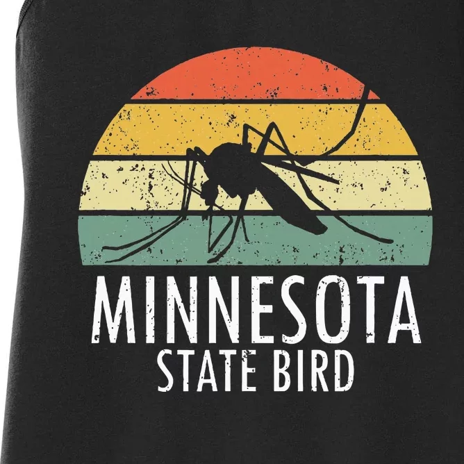 Minnesota Mosquito State Bird Funny Camping Outdoors Women's Racerback Tank