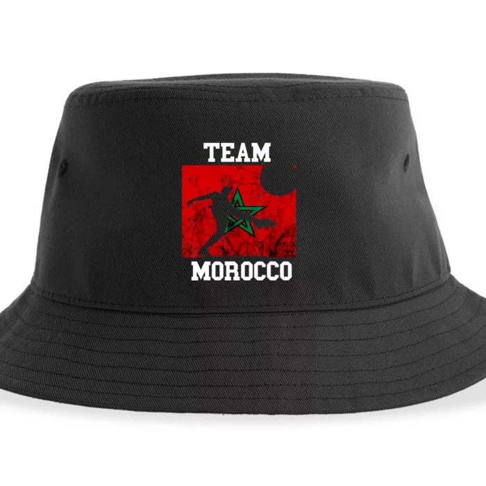 Morocco Moroccan Soccer Team Moroccan Pride Morocco Flag Sustainable Bucket Hat