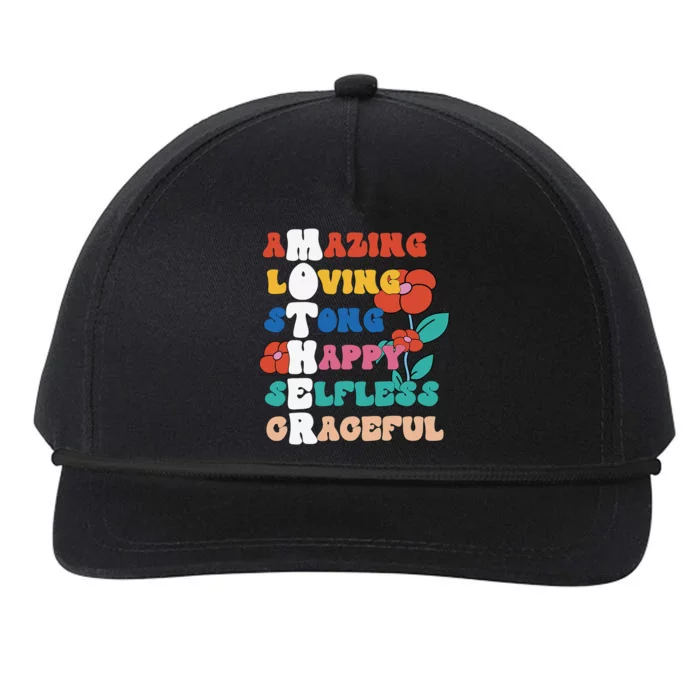 MOTHER Meaning Shirt I Love Mom Mothers Day Snapback Five-Panel Rope Hat