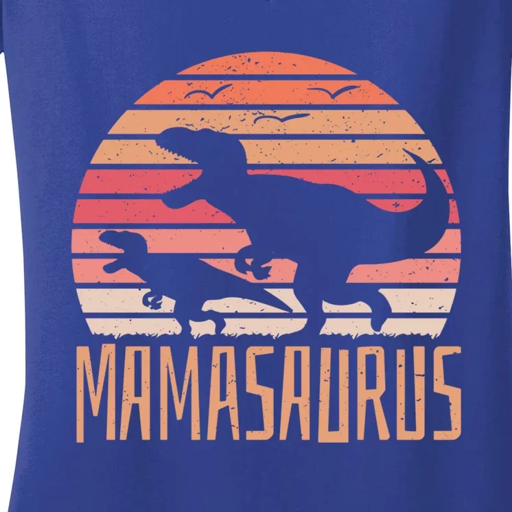 Mamasaurus Mom Strong Love Proud Dinosaur Cool Gift Women's V-Neck T-Shirt