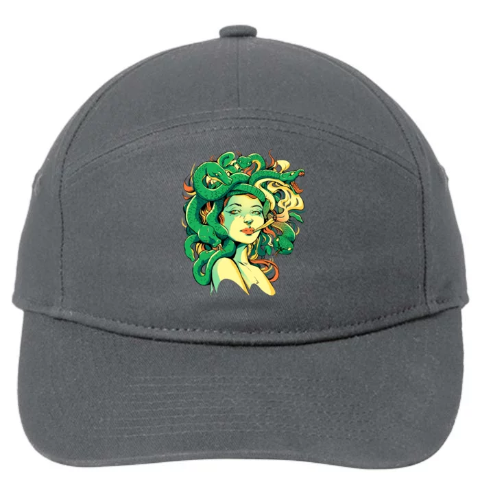 Medusa Marijuana Stoner 7-Panel Snapback Hat