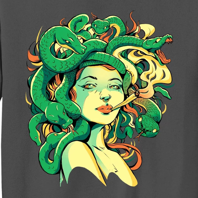 Medusa Marijuana Stoner Tall Sweatshirt