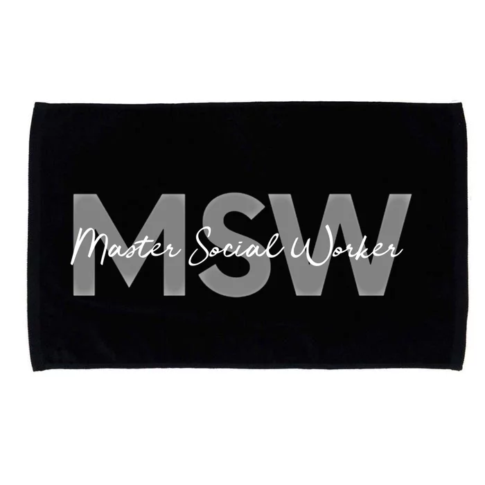 Msw Master Social Worker Graduation Funny Gift Microfiber Hand Towel