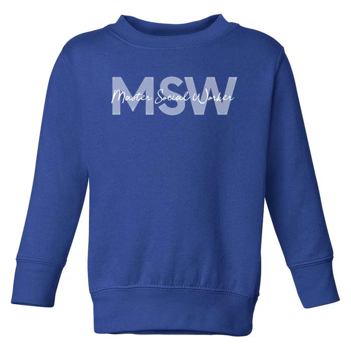 Msw Master Social Worker Graduation Funny Gift Toddler Sweatshirt