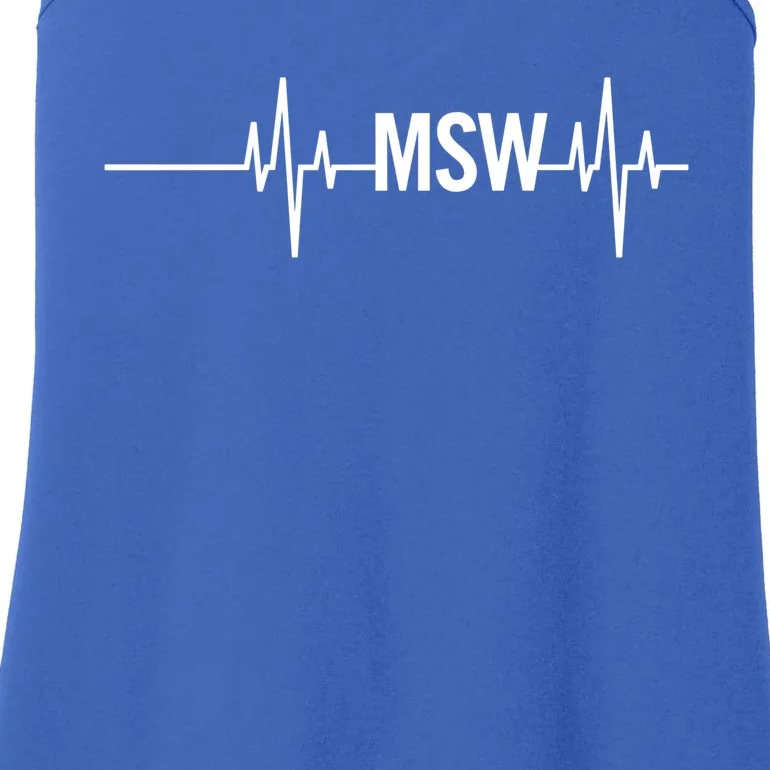 Msw Masters Social Worker Funny Gift Social Work Month Funny Gift Ladies Essential Tank