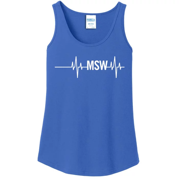 Msw Masters Social Worker Funny Gift Social Work Month Funny Gift Ladies Essential Tank