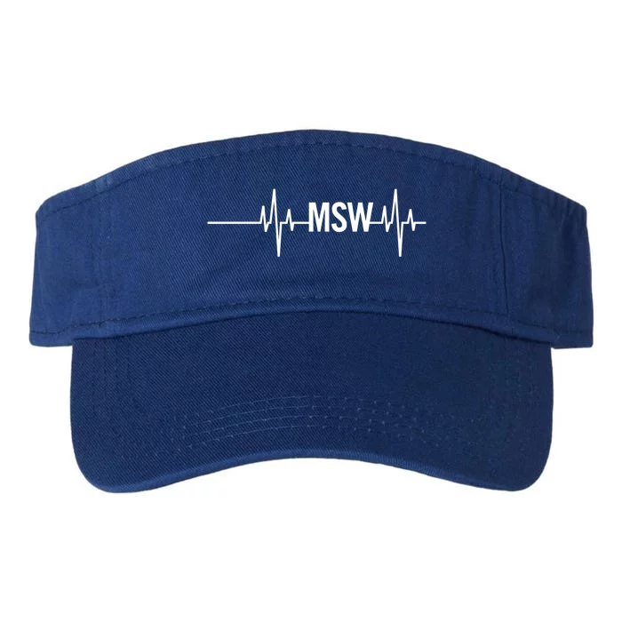 Msw Masters Social Worker Funny Gift Social Work Month Funny Gift Valucap Bio-Washed Visor