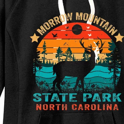 Morrow Mountain State Park North Carolina Retro Sun Souvenir Women's Fleece Hoodie