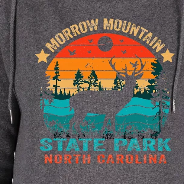 Morrow Mountain State Park North Carolina Retro Sun Souvenir Womens Funnel Neck Pullover Hood