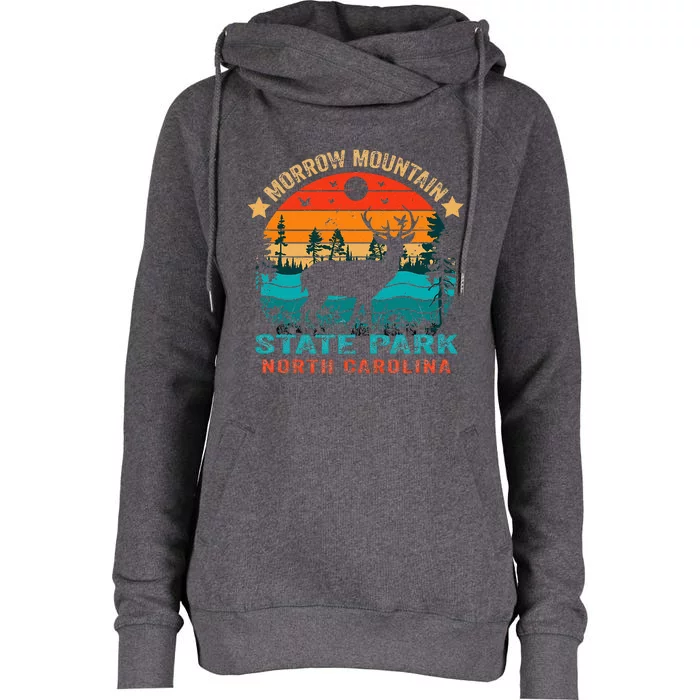 Morrow Mountain State Park North Carolina Retro Sun Souvenir Womens Funnel Neck Pullover Hood