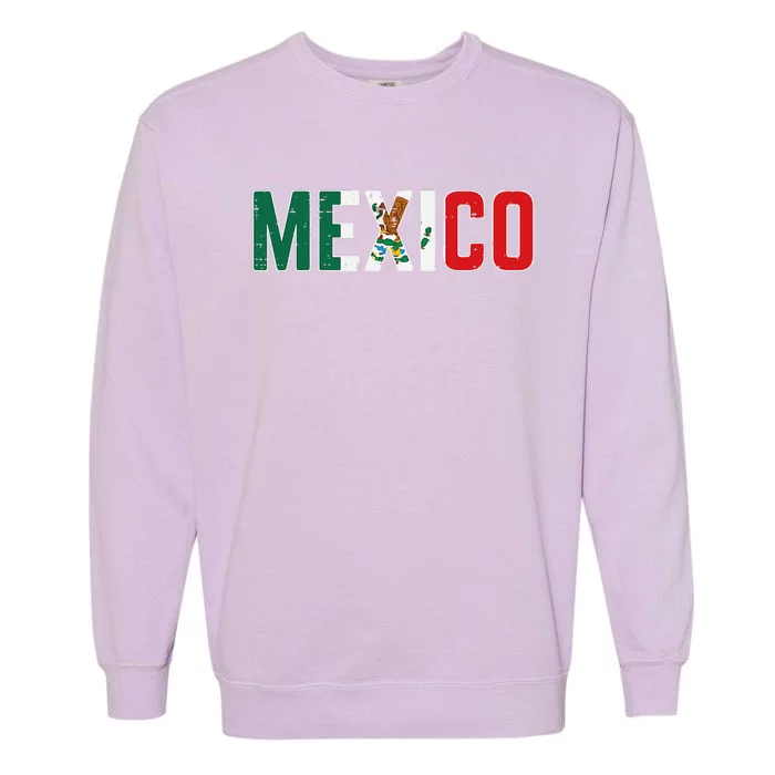 Mexico Mexican Soccer Fan Gift Garment-Dyed Sweatshirt