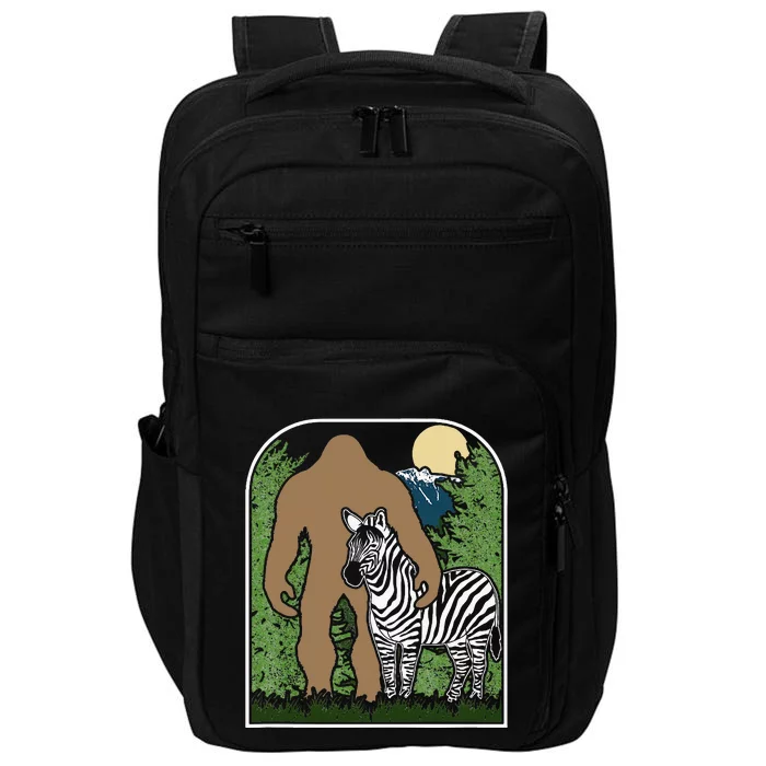 Mount Mt Si Forest Bigfoot Protecting Zebra Impact Tech Backpack