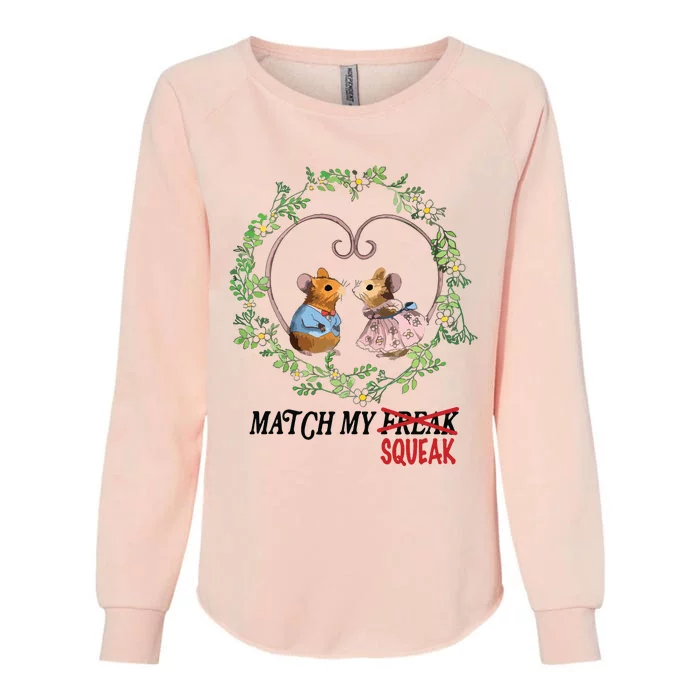 Match My Squeak Womens California Wash Sweatshirt