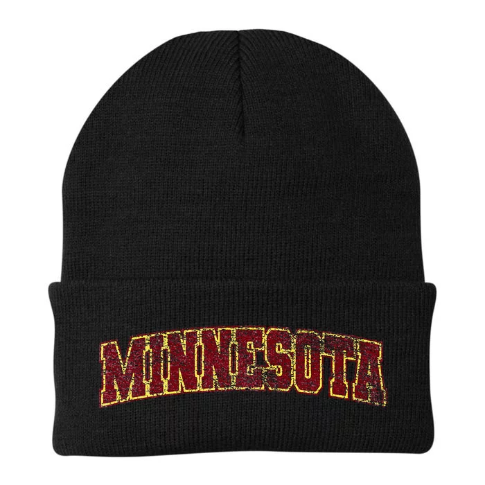 Minnesota Mn State Varsity Style Faded Design Knit Cap Winter Beanie