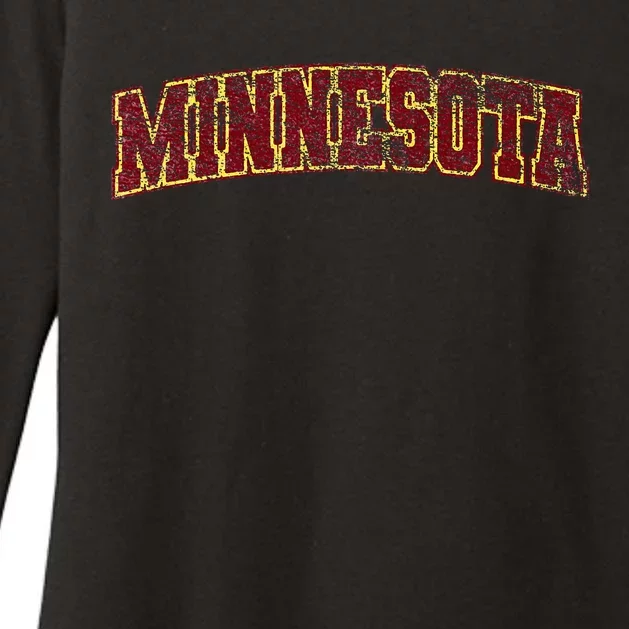 Minnesota Mn State Varsity Style Faded Design Womens CVC Long Sleeve Shirt