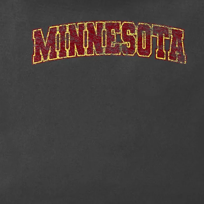 Minnesota Mn State Varsity Style Faded Design Zip Tote Bag