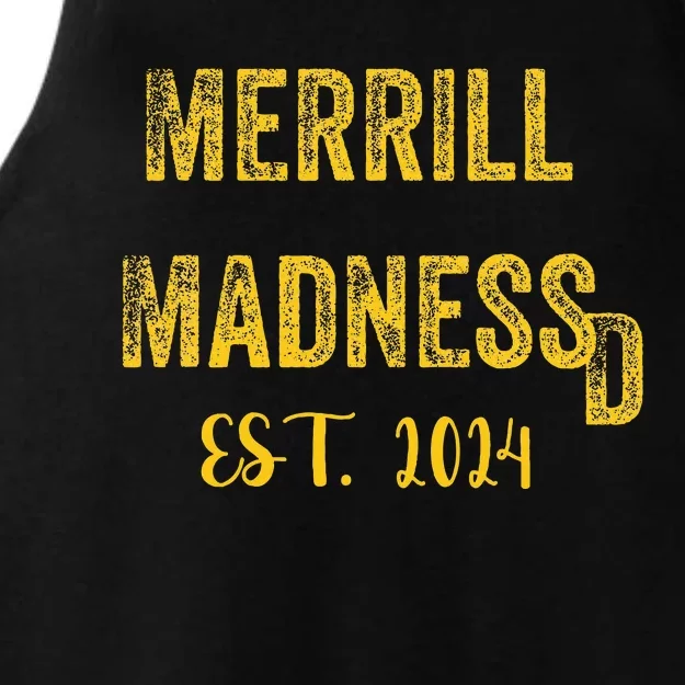 Merrill Madness Sd Baseball Season Ladies Tri-Blend Wicking Tank