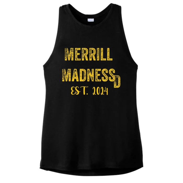 Merrill Madness Sd Baseball Season Ladies Tri-Blend Wicking Tank