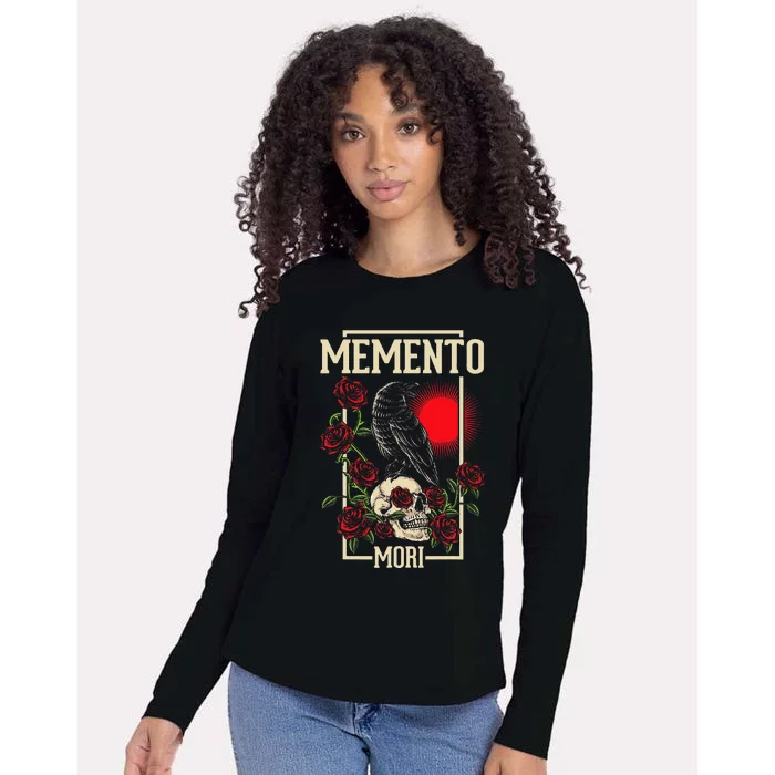 Memento Mori Stoicism Philosophy Stoic Philosopher Quote Womens Cotton Relaxed Long Sleeve T-Shirt