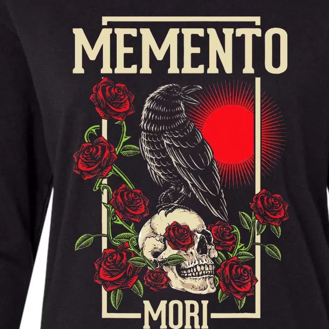 Memento Mori Stoicism Philosophy Stoic Philosopher Quote Womens Cotton Relaxed Long Sleeve T-Shirt