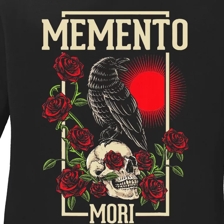 Memento Mori Stoicism Philosophy Stoic Philosopher Quote Ladies Long Sleeve Shirt