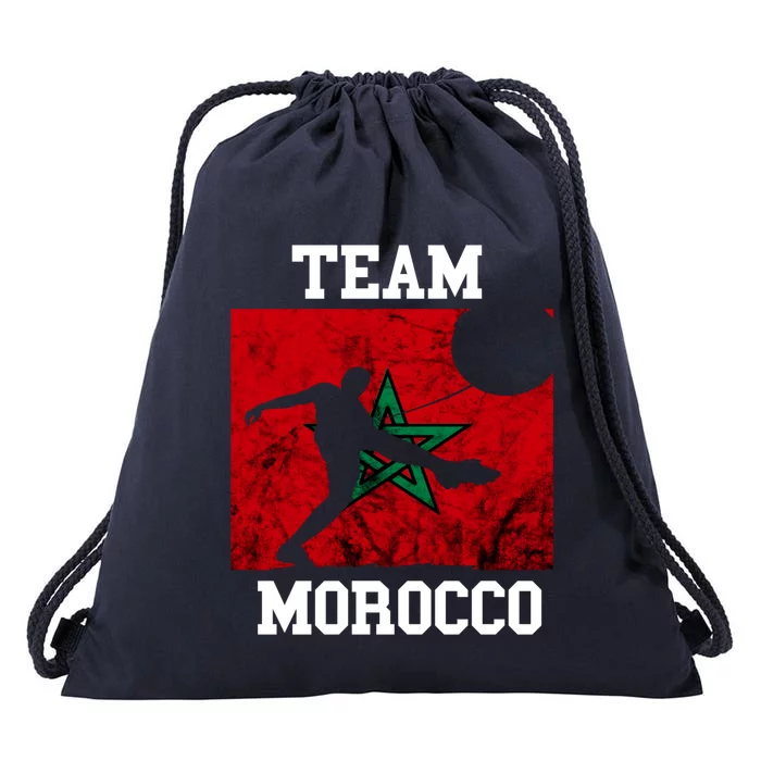 Morocco Moroccan Soccer Team Moroccan Pride Morocco Flag Meaningful Gift Drawstring Bag