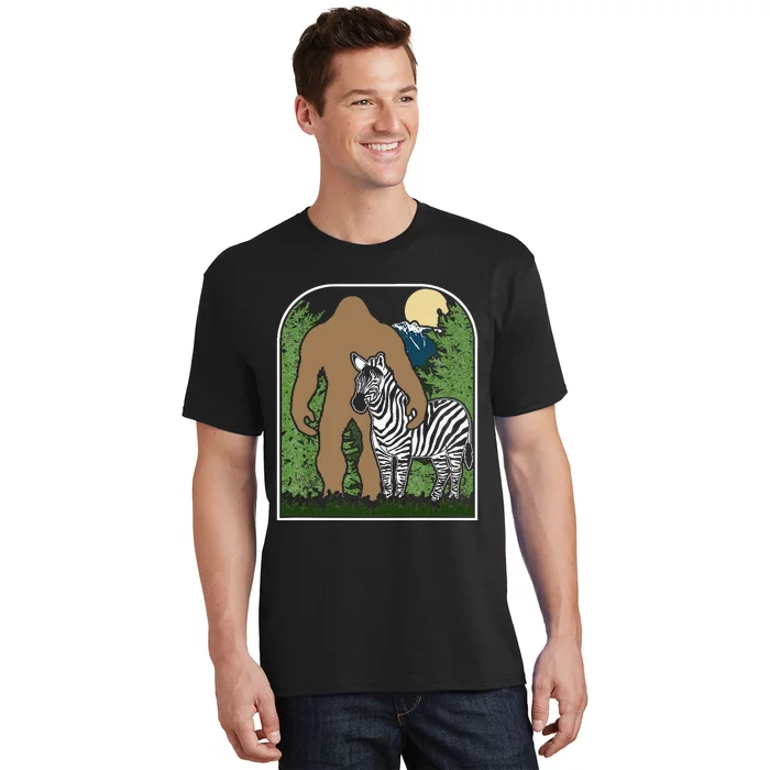 Mount Mt Si Forest Bigfoot Protecting Zebra T-Shirt