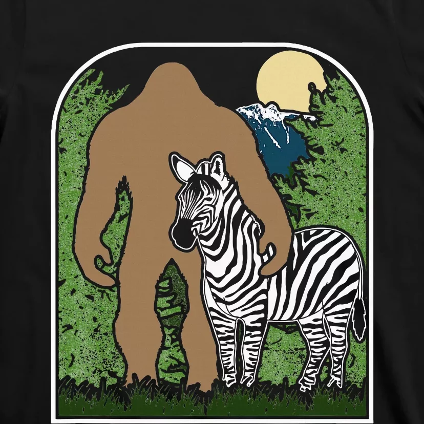 Mount Mt Si Forest Bigfoot Protecting Zebra T-Shirt